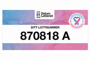 Bild på Datumlotteriets lottbevis
